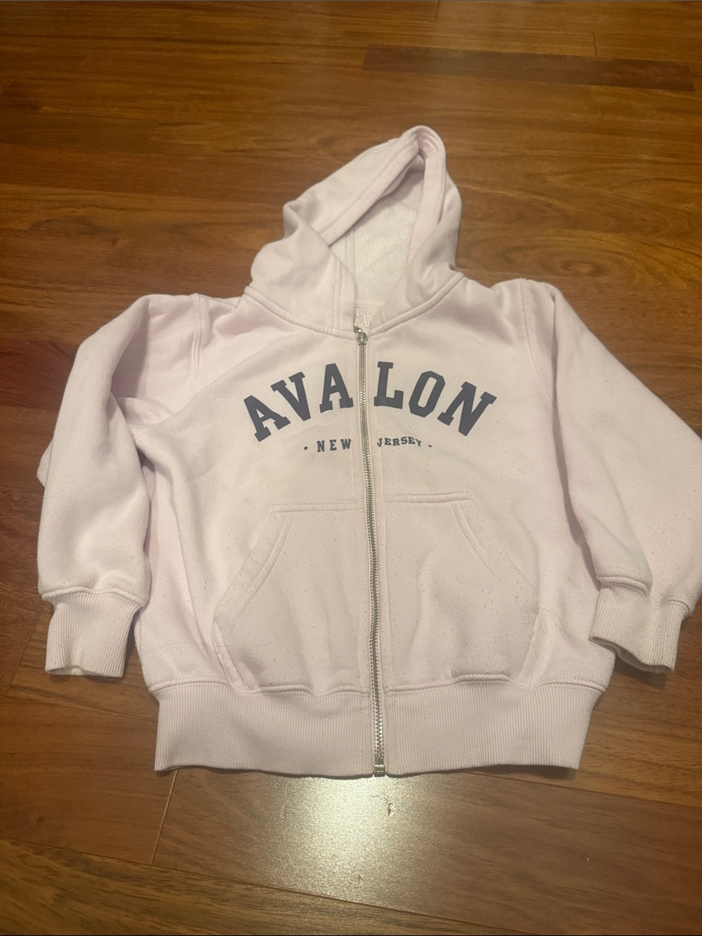 Avalon New Jersey Pink Kids Zip-Up Hoodie